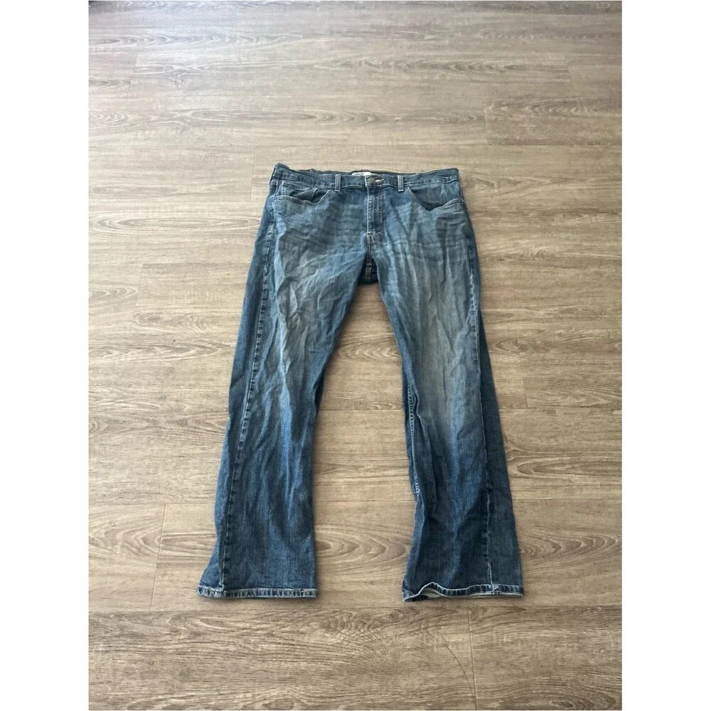Signature Levi Strauss Jeans Mens 36x30 Relaxed Fit Stretch Denim Dark Wash